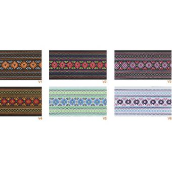 Galon ethnique Brodé Jacquard multi couleurs