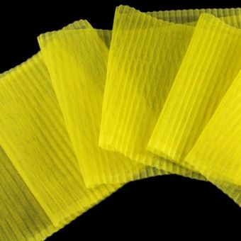 Ruban jaune polyester plissé [12cm]