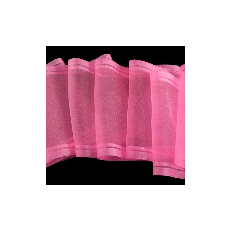 Ruban nylon rose avec bordure [11cm]