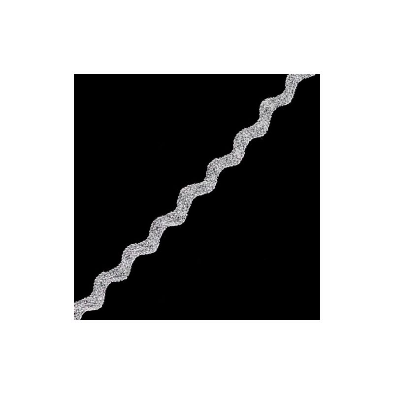 Ruban croquet lurex argenté [5mm]
